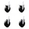 Service Caster 5 Inch Hard Rubber Swivel 7/8 Inch Square Stem Caster Total Lock Brakes, 2PK SCC-SQTTL20S514-HRS-78-2-S-2 - alternate 1